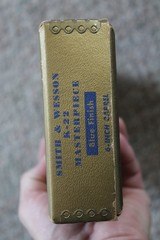 smith and wesson model pre k 22LR 5 screw 6" blue appears unfired in gold box - 11 of 11