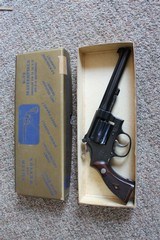 smith and wesson model pre k 22LR 5 screw 6" blue appears unfired in gold box - 1 of 11
