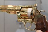 Dan Wesson model 44 2nd amendment Commemorative 44 magnum gold plated in display case 1 of 750 - 9 of 12