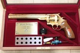 Dan Wesson model 44 2nd amendment Commemorative 44 magnum gold plated in display case 1 of 750 - 2 of 12