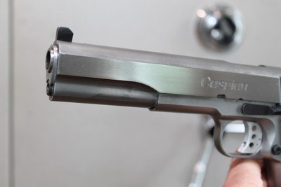 Caspian model 1911 Long Slide 45 acp stainless - Image 8 of 10