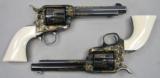 COLT, SAA Revolvers, Gold Inlayed & Engraved w/ Ivory Grips, Consecutive Pair, - 3 of 20
