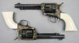 COLT, SAA Revolvers, Gold Inlayed & Engraved w/ Ivory Grips, Consecutive Pair, - 7 of 20