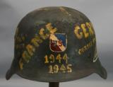 WW2 German M42 Souvenir Helmet, 75th Div - 1 of 11