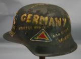 WW2 German M42 Souvenir Helmet, 75th Div - 3 of 11