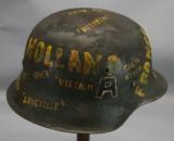 WW2 German M42 Souvenir Helmet, 75th Div - 7 of 11