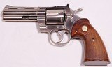 Colt Python, Rare Electroless Nickel, 1966, 4inch Barrel, Exc. - 1 of 20