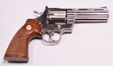 Colt Python, Rare Electroless Nickel, 1966, 4inch Barrel, Exc. - 3 of 20