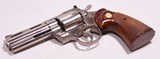 Colt Python, Rare Electroless Nickel, 1966, 4inch Barrel, Exc. - 2 of 20