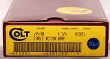 COLT  SAA,  .44-40 x 4 3/4”, Nickel, Factory Ivory, NEW IN BOX - 2 of 15