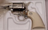 COLT  SAA,  .44-40 x 4 3/4”, Nickel, Factory Ivory, NEW IN BOX - 4 of 15