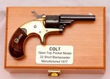 Colt, Open Top Pocket Revolver, Original Finish, Cased, Colt Letter, c.1877,  Antique - 1 of 20