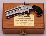 Frank Wesson Double Barrel Derringer w/ Dirk, .41 RF, Restored, Cased, c.1860’s, Antique - 2 of 20