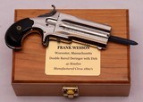 Frank Wesson Double Barrel Derringer w/ Dirk, .41 RF, Restored, Cased, c.1860’s, Antique - 3 of 20