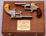 Colt House Pistols, 1st model Cloverleaf & 2nd Model, Cased Pair, Restored - 2 of 20