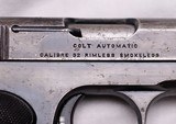 Colt, M1903 Hammerless, 1918 Vintage, Original Finish, VG Cond - 9 of 10