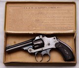 S&W, New Departure, Safety Hammerless .32 Revolver, BLUE, 3” Barrel, w/Box, ANTIQUE - 1 of 20