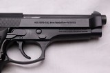 Beretta, 92FS, 9mm  x 4.9” Barrel, 2-15 Rnd. Mags, Exc. Condition - 8 of 12