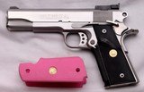 COLT, Gov’t Model, MKIV, Series 80, Stainless, Custom Features, Pink & Black, c.1986 - 3 of 18
