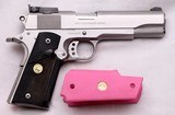 COLT, Gov’t Model, MKIV, Series 80, Stainless, Custom Features, Pink & Black, c.1986 - 4 of 18