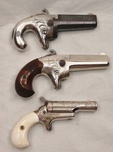 Colt Derringer 3 Gun Cased Set. 1st, 2nd, & 3rd Models. Exc. Original, Antique  - 6 of 20