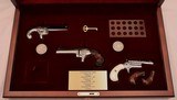 Colt Derringer 3 Gun Cased Set. 1st, 2nd, & 3rd Models. Exc. Original, Antique  - 2 of 20