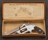 Merwin & Hulbert, 2nd Model, Pocket Automatic Revolver, .38, 3 1/2”, Exc. w / Box - 4 of 19
