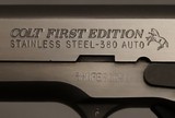 COLT,  First Edition Stainless .380 Govt. Model, Custom Shop Limited Edition, .380, Cased   - 11 of 15