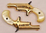 Colt Lady Deringer Cased Pair, Gold Plated w/Faux Pearl Grips, w/RARE outer box, Cal. .22 Short   - 7 of 17