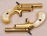 Colt Lady Deringer Cased Pair, Gold Plated w/Faux Pearl Grips, w/RARE outer box, Cal. .22 Short   - 8 of 17