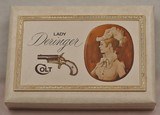 Colt Lady Deringer Cased Pair, Gold Plated w/Faux Pearl Grips, w/RARE outer box, Cal. .22 Short   - 5 of 17