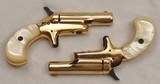 Colt Lady Deringer Cased Pair, Gold Plated w/Faux Pearl Grips, w/RARE outer box, Cal. .22 Short   - 6 of 17