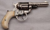 Colt M1877 Lightning, .38 Cal.  Engraved / Ivory, One of a Pair. See G.I. # 101790383 for the Second. - 4 of 20