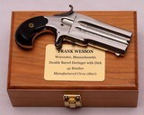 F. Wesson Double Barrel Derringer w/ Dirk, .41 RF, Restored, Cased, c.1860’s, Antique - 2 of 20