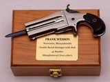 F. Wesson Double Barrel Derringer w/ Dirk, .41 RF, Restored, Cased, c.1860’s, Antique - 3 of 20