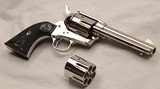  COLT  SAA, Nickel, .45LC & .45ACP, (Dual Cylinder), 4 3/4” Barrel, Custom Shop, NEW IN BOX - 8 of 20