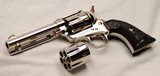  COLT  SAA, Nickel, .45LC & .45ACP, (Dual Cylinder), 4 3/4” Barrel, Custom Shop, NEW IN BOX - 4 of 20