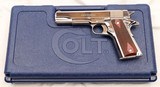 Colt Custom Government Model, Super 38 Auto, AS NEW, Bright Stainless  - 3 of 19