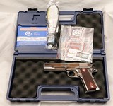 Colt Custom Government Model, Super 38 Auto, AS NEW, Bright Stainless 