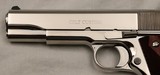 Colt Custom Government Model, Super 38 Auto, AS NEW, Bright Stainless  - 6 of 19