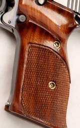 S&W M-41, Rimfire Single Action Target pistol, .22LR x 7 3/8” Barrel, w/ Muzzle Brake & Weight, Excellent Cond. - 6 of 19