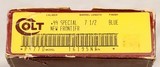 COLT, New Frontier SAA, .44 Special X 7 1/2”, Royal Blue / Case / Ivory, New Un-fired, Box   - 18 of 20