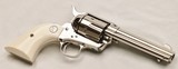 COLT,  SAA, .45, 4 3/4” Barrel, Nickel w/ Factory Ivory, Model P1841, NEW,  Box & Papers, SN: SA92845  - 9 of 18