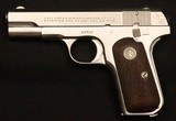 Colt, M1908 Pocket, .380 Cal, Nickel, Original Finish, c.1929, Exc. Cond - 1 of 15