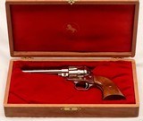Colt  Single Action Frontier Scout Revolver, Nickel, Cased, Excellent, .22 Cal, 4 3/4” - 1 of 15