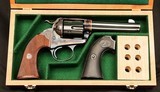  COLT FRONTIER SIX SHOOTER, (BISLEY MODEL), .44-40 X 4 3/4”,  Cased Restoration, w/ Holster, SN: 166072, Antique, c.1898 - 1 of 19