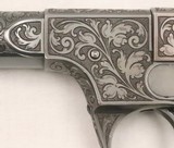 High Standard, H.D. Military,  GERMAN ENGRAVED w/ CARVED IVORY, .22 LR, 4 1/2”, c.1946, EXC. Cond. - 6 of 20