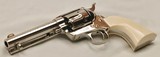 COLT,  SAA, .45, 4 3/4” Barrel, Nickel & Ivory, NEW Unfired Unturned, Box & Papers, SN: S06617A  - 4 of 20