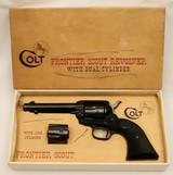 Colt Frontier Scout w/ Dual Cylinders, .22 LR & .22 Mag.  4 3/4” Barrel, Great Box, c.1969   - 3 of 20