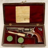 COLT, M-1849, Cased, NAMED, ANTIQUE, c. 1858, Exc. Condition 